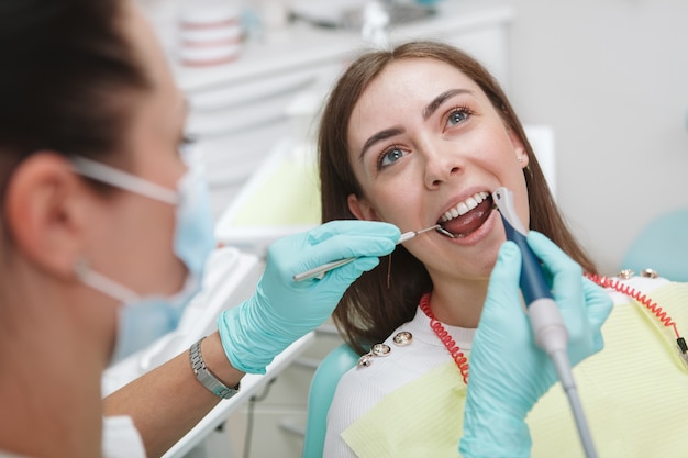 young woman dental treatment